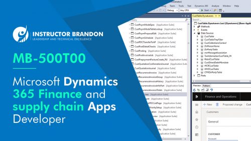 MB-500: Microsoft Dynamics 365 F&O Apps Developer Training