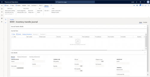 Inventory Transfer Journal Process in Microsoft Dynamics 365