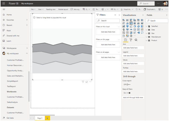 How to make Stacked Area Charts in Power BI?