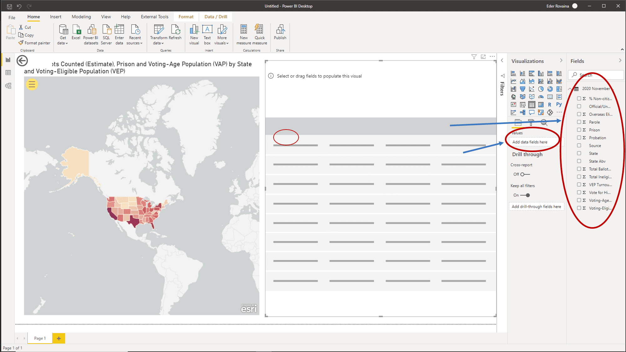 Power BI Tables