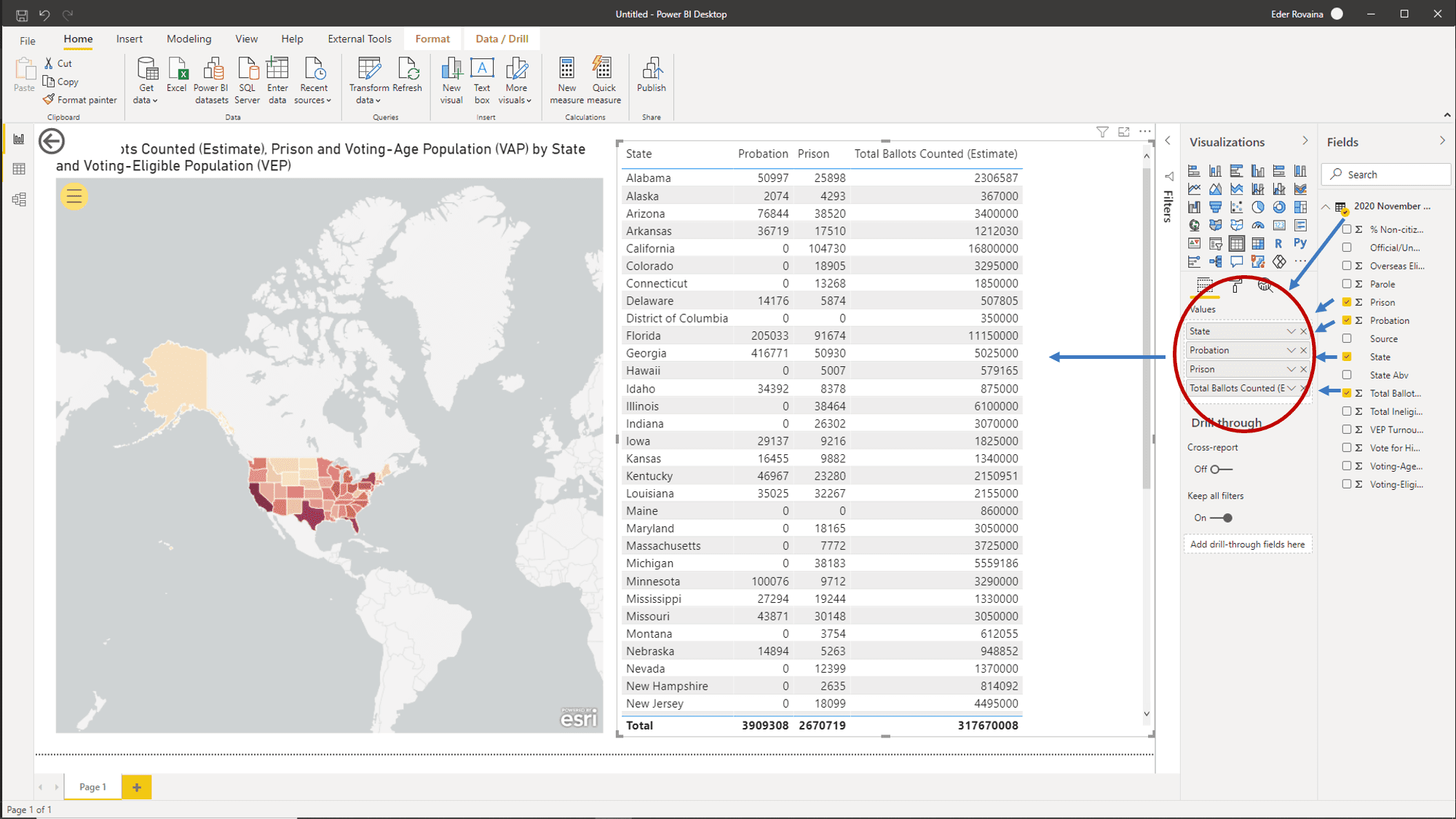 Power BI Tables