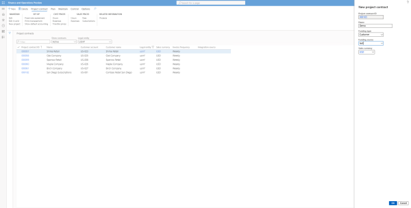 How to Create Advanced Contracts for Billing in D365 FO?