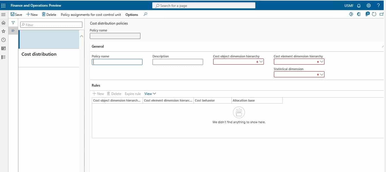 cost distribution policies step 2