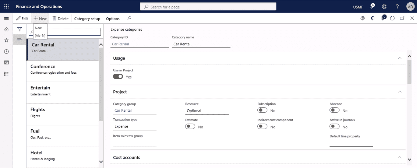 expense reports step 2