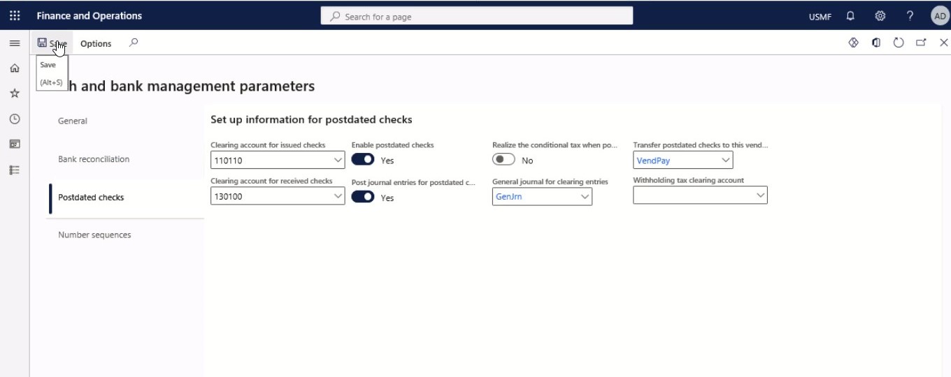 postdated checks step 3