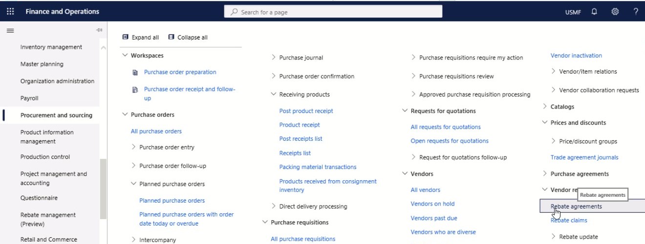 rebate management step 1