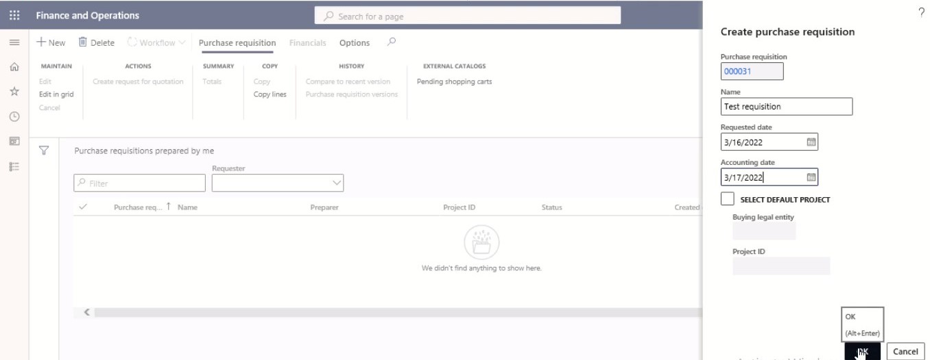 purchase requisition step 3