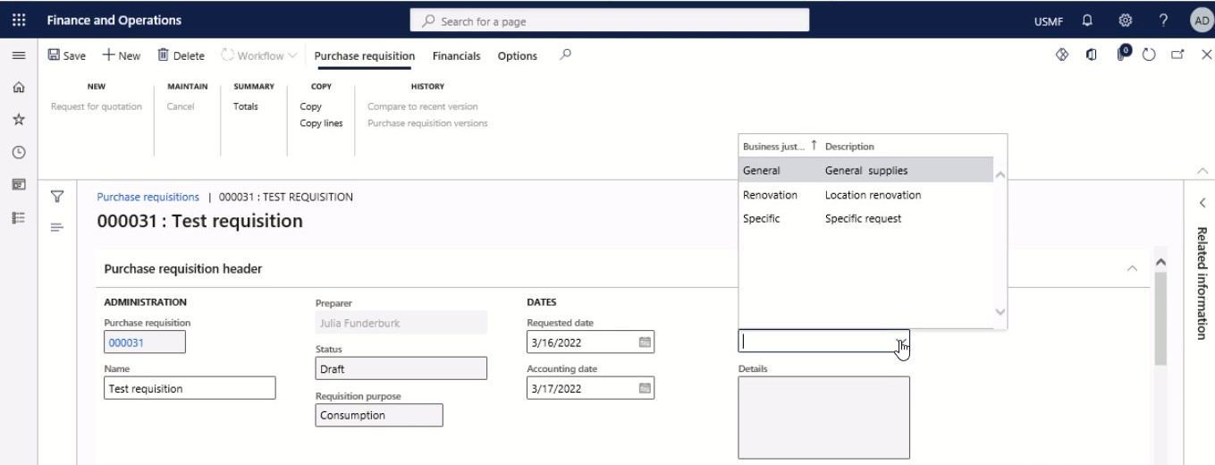 purchase requisition step 4