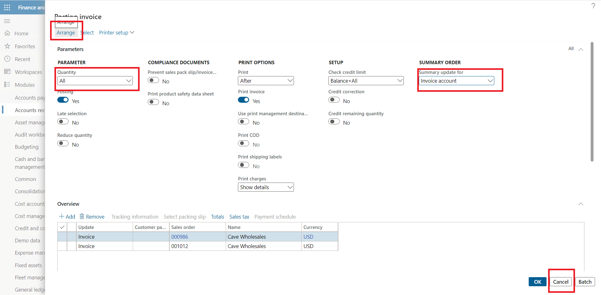 sales invoices step 6