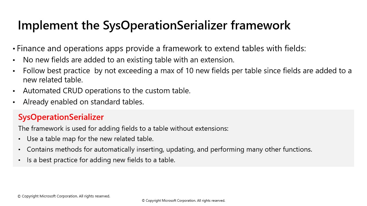 Implement the SysOperationSerializer framework - Instructor Brandon ...