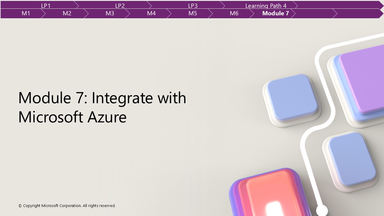 Module 7: Integrate with Microsoft Azure - Instructor Brandon: Online ...