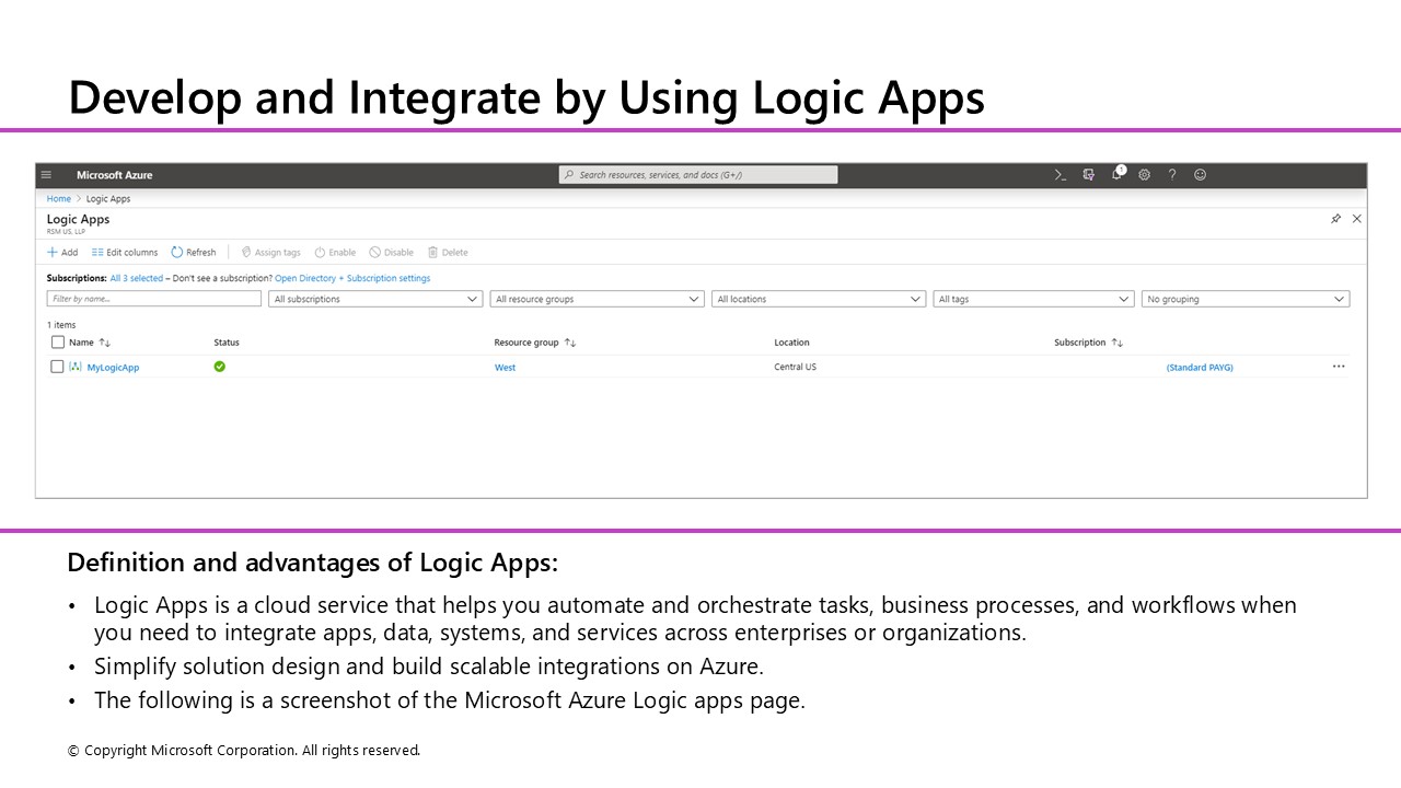 Develop and Integrate by Using Logic Apps - Instructor Brandon: Online ...